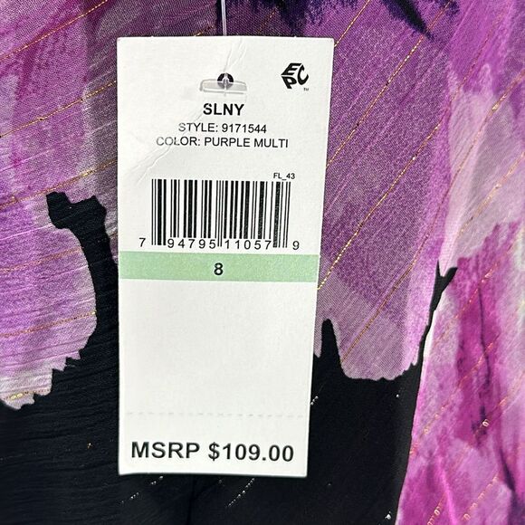 SLNY Dress Size 8 Cocktail Floral Sleeveless NWT - Picture 12 of 14